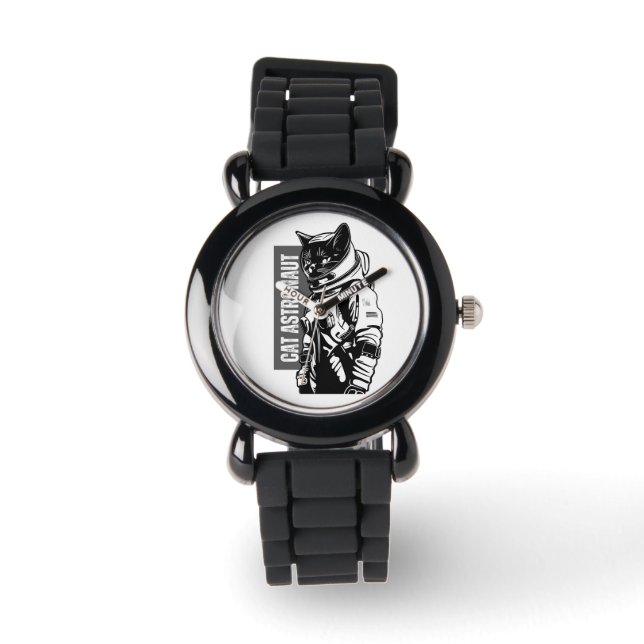 Reloj De Pulsera Astronauta Gato  (Anverso)