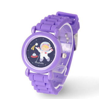 Reloj De Pulsera Astronauta Niña Personalizada