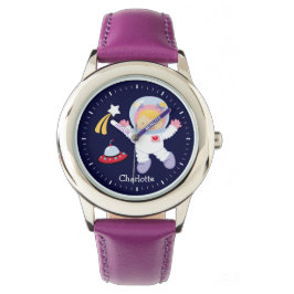 Reloj De Pulsera Astronauta Niña Personalizada