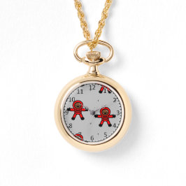Reloj De Pulsera Astronautas rojos sobre gris