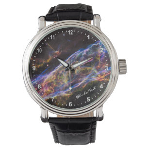 Reloj De Pulsera Astronomía y Nebula Veil Watch, Hubble / Galaxia