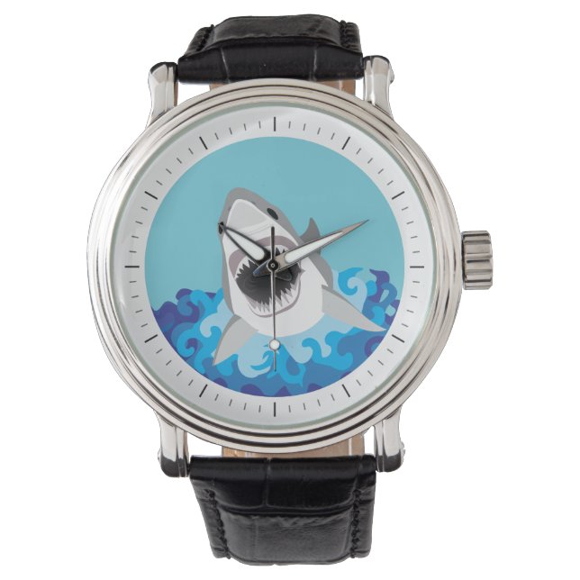 Reloj De Pulsera Ataque a tiburones - Gran tiburón blanco (Anverso)