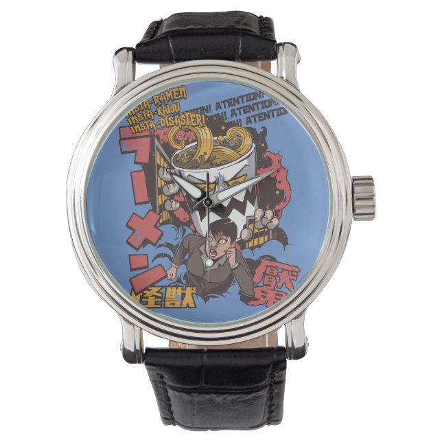 Reloj De Pulsera Ataque de Ramen Kaiju Japonés (Anverso)