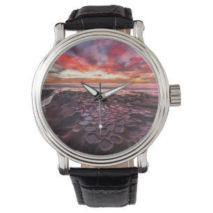 Reloj De Pulsera Atardecer asombroso en las pozas de marea