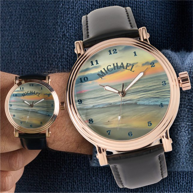 Reloj De Pulsera Atardecer en el Océano 0735 (Subido por el creador)