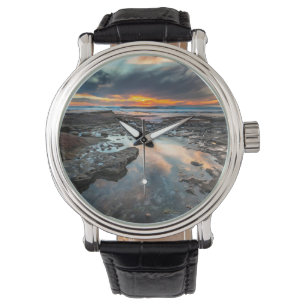 Reloj De Pulsera Atardecer en las piscinas de marea