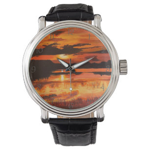 Reloj De Pulsera Atardecer en los Everglades, por Gary Poling