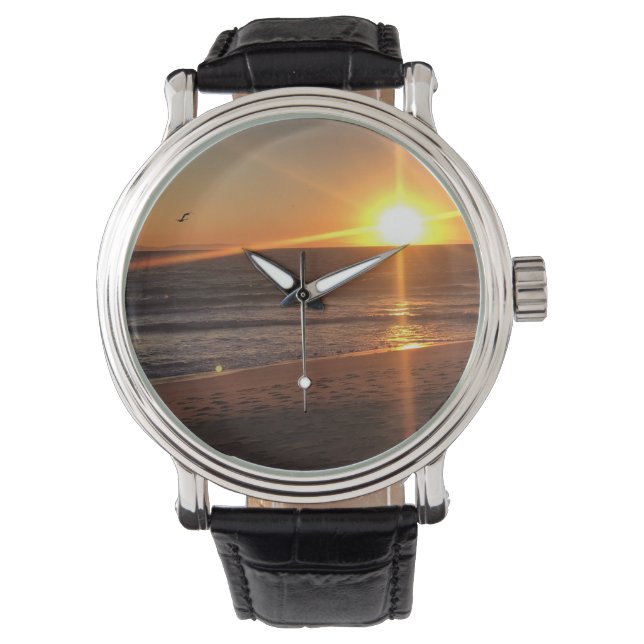 Reloj De Pulsera Atardecer en Newport Beach, California (Anverso)