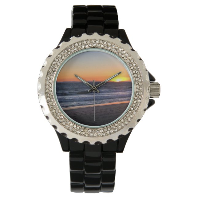 Reloj De Pulsera Atardecer en Newport Beach, California (Anverso)