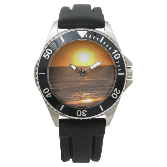 Reloj De Pulsera Atardecer en Newport Beach, California (Anverso)