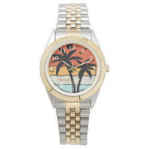 Reloj De Pulsera Atardecer Retro Vintage Playa Palma 