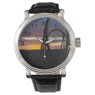 Reloj De Pulsera Atardecer sobre el fuego salvaje