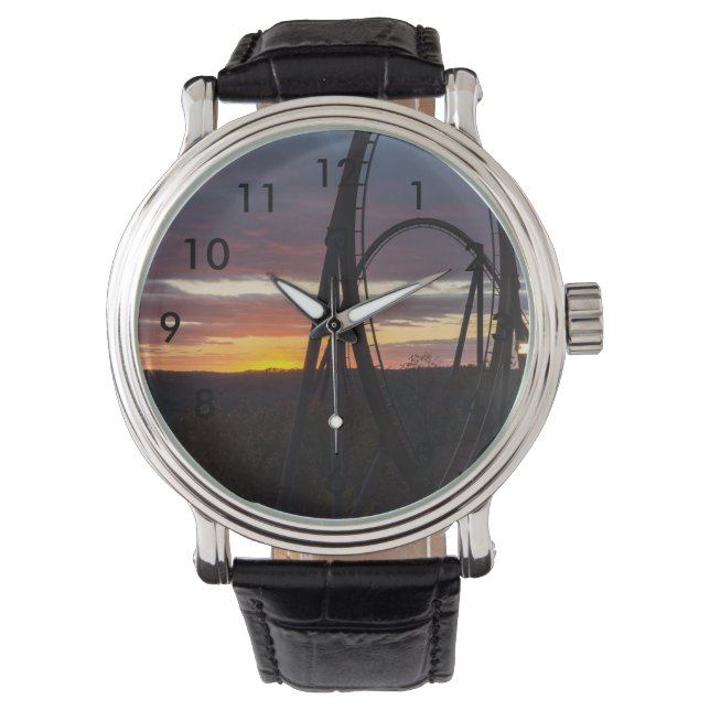 Reloj De Pulsera Atardecer sobre el fuego salvaje (Anverso)