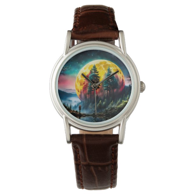 Reloj De Pulsera Aterrizaje lunar, el escenario de la luna (Anverso)