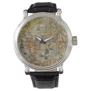 Reloj De Pulsera Atlas Histórico de Antigüedades del Mapa Mundial
