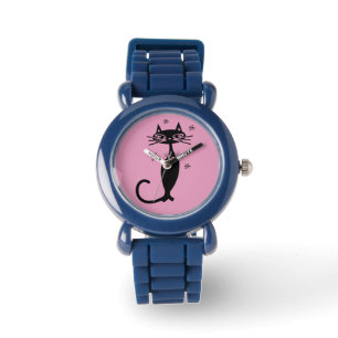 RELOJ DE PULSERA ATÓMICO BLACK CAT RETRO WRIST WATCH