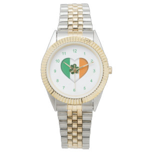 Reloj De Pulsera Atractivo con Irish Heart Shamrock Watch
