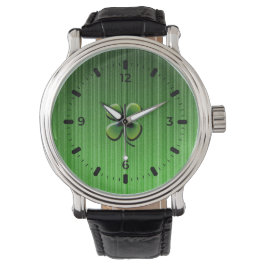 Reloj De Pulsera Atractivo verde de cuatro hojas