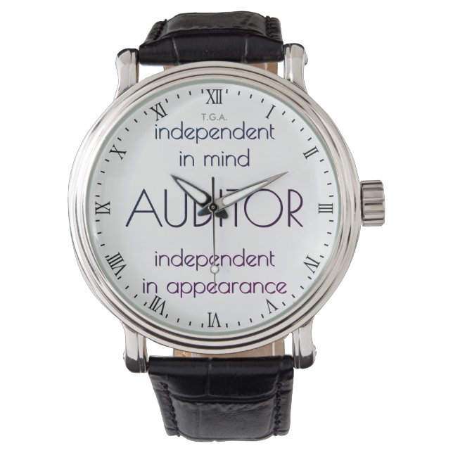 Reloj De Pulsera "Auditor: Independiente en mente y apariencia" (Anverso)