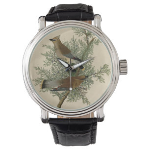Reloj De Pulsera Audubon Cedar Waxwing Bird