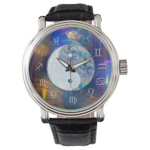 Reloj De Pulsera Aureola cósmica Yin Yang de la astrología