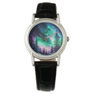 Reloj De Pulsera Aurora Celestial Borealis Luces del Norte Vivid
