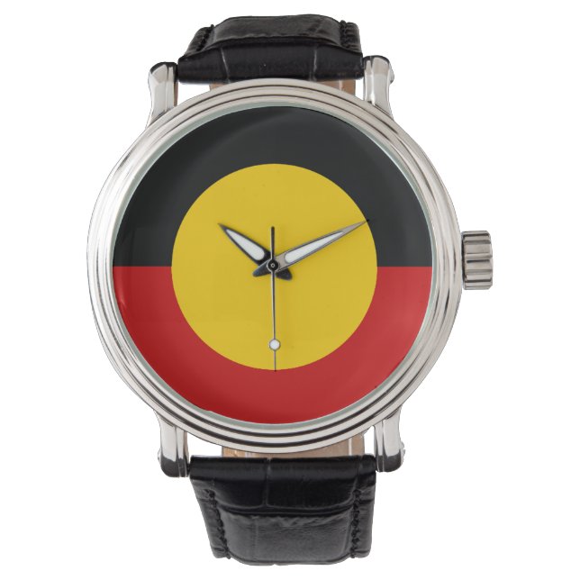 Reloj De Pulsera Australia Aboriginal Flag (Anverso)