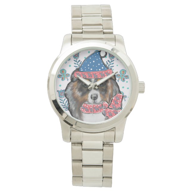 RELOJ DE PULSERA AUSTRALIAN SHEPHERD (Anverso)