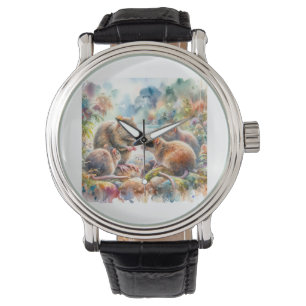 Reloj De Pulsera Australian Swamp Rats 060624AREF114 - Watercolor