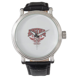 Reloj De Pulsera Austria Fútbol 2026 Fútbol Negrita Tipografía País