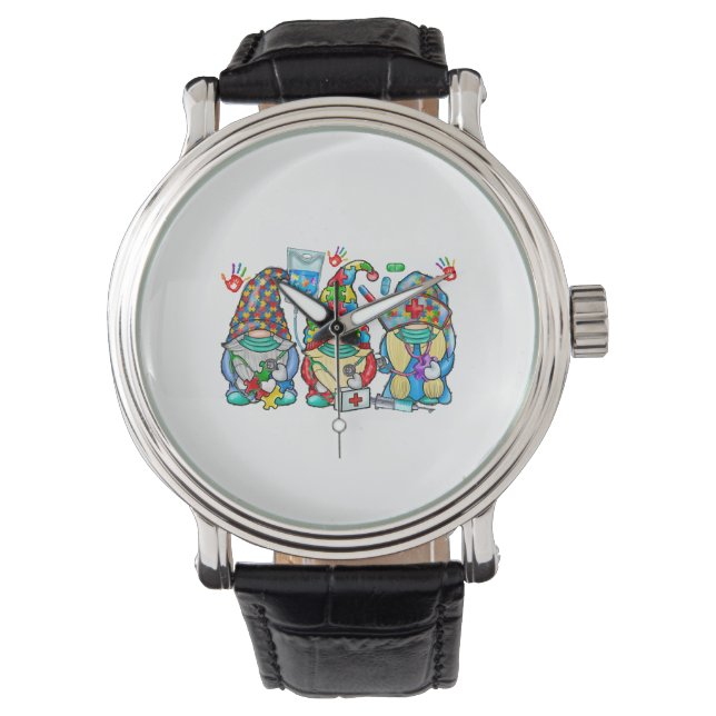 Reloj De Pulsera Autism Nurse Gnome (Anverso)