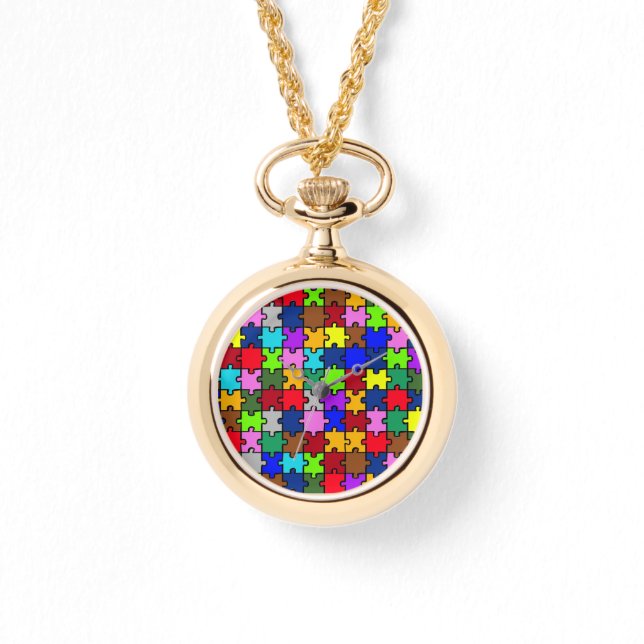 Reloj De Pulsera Autismo jigsaw (Anverso)