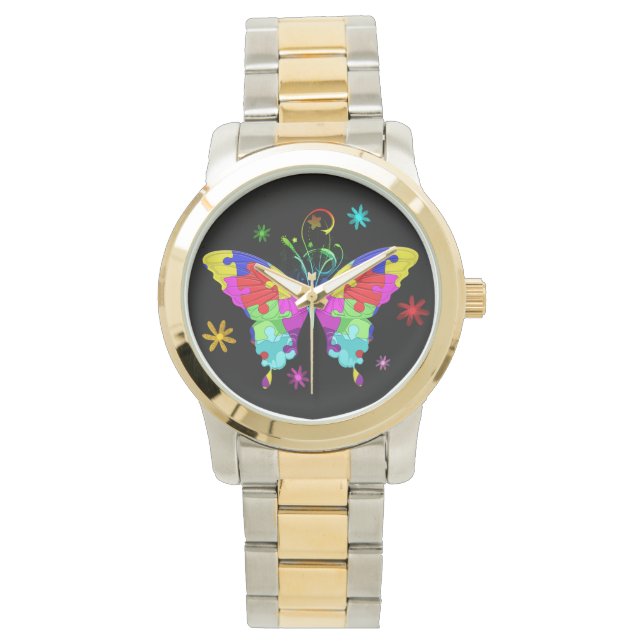 Reloj De Pulsera Autismo mariposa (Anverso)