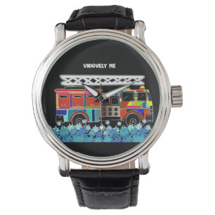 Reloj De Pulsera Autismo Piezas de rompecabezas de camiones de bomb