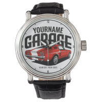 Auto muscular personalizado 1967 Red Fastback Gara