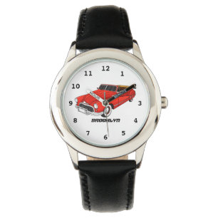 Reloj De Pulsera Automóvil rojo clásico de 1948