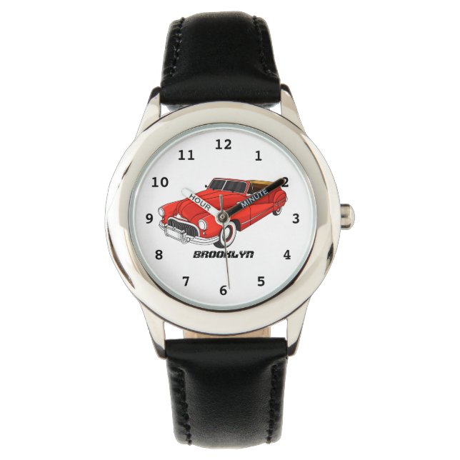 Reloj De Pulsera Automóvil rojo clásico de 1948 (Anverso)