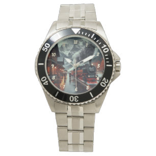 Reloj De Pulsera Autumn Mountain Train Journey