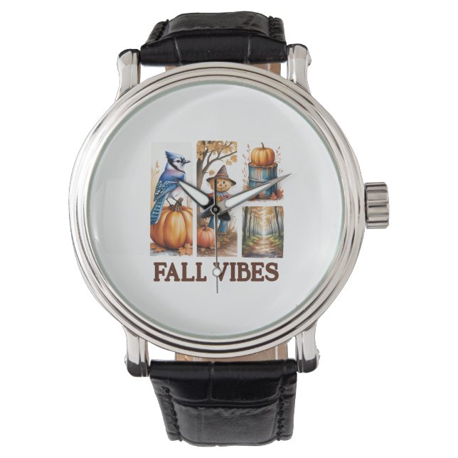 Reloj De Pulsera Autumn Vibes Fall Vibes (Anverso)