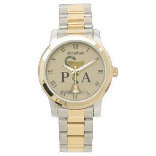 Reloj De Pulsera Auxiliar de Oro Médico del Snake Bowl Beige