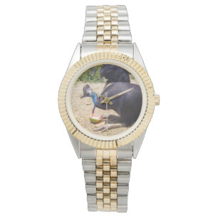 Reloj De Pulsera Ave Casera Disfrutando Melones,