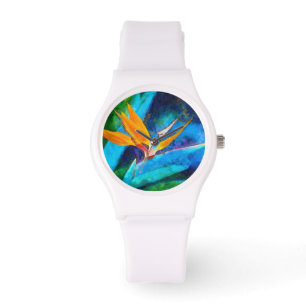 Reloj De Pulsera ave de la flor del paraíso