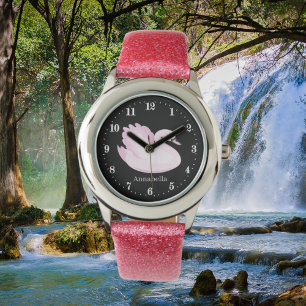 Reloj De Pulsera ave de los amantes del cisne lindo Watch