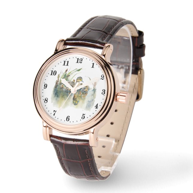 Reloj De Pulsera Ave de los amantes del pato (Ángulo)