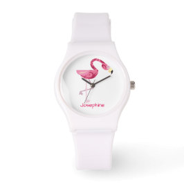 Reloj De Pulsera Ave Flamingo Rosa Personalizado