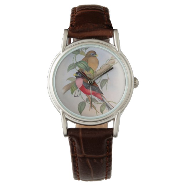 Reloj De Pulsera Aves antiguas encantadoras vigilan (Anverso)