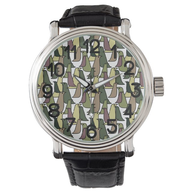 Reloj De Pulsera Aves de camuflaje (Anverso)