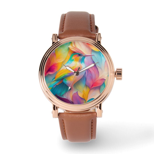 Reloj De Pulsera Aves de fantasía Pájaro de seda (Anverso)
