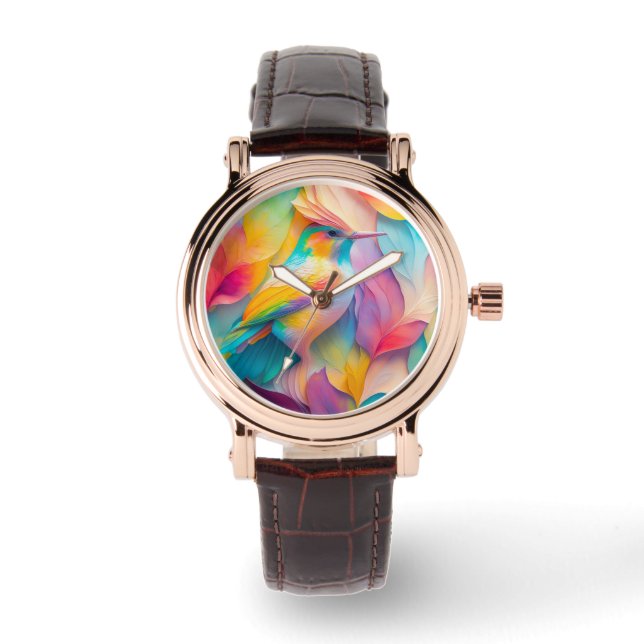 Reloj De Pulsera Aves de fantasía Pájaro de seda (Anverso)