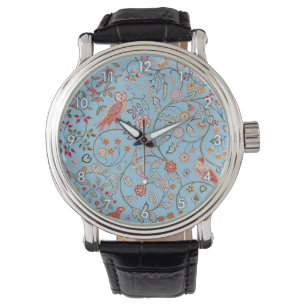 Reloj De Pulsera Aves y flores, William Morris